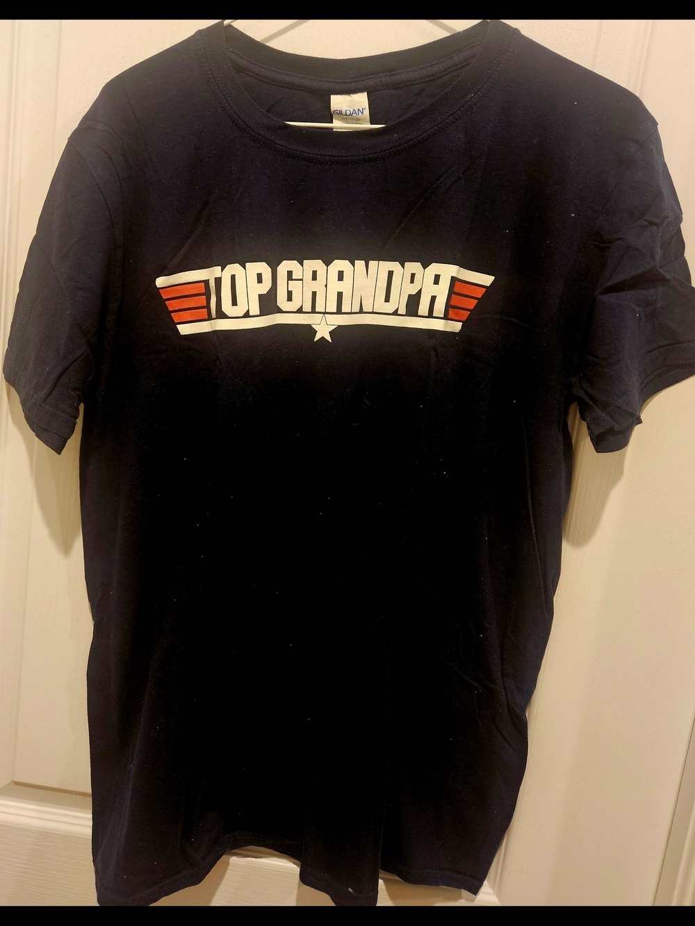 Gildan "Top Grandpa" Navy Graphic Tee